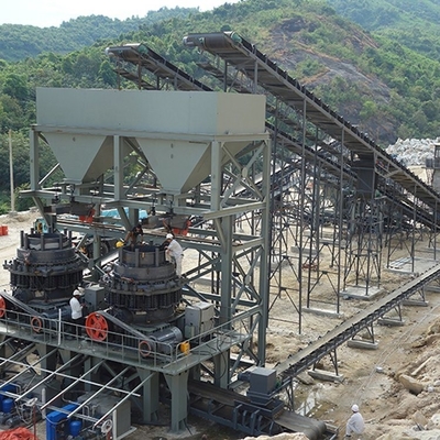 5-800tph χωρητικότητα Pyb σειρά ελατήριο κωνικό θρυμματιστικό για εξορυκτικές μηχανές έξοδος Μέγεθος 3-60mm