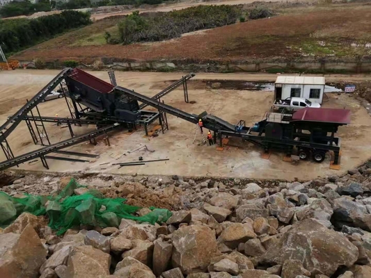 Εγκατάσταση Κινητή μονάδα συντρίψεων σαγόνων Κατασκευή με δια βίου προμήθεια ανταλλακτικών
