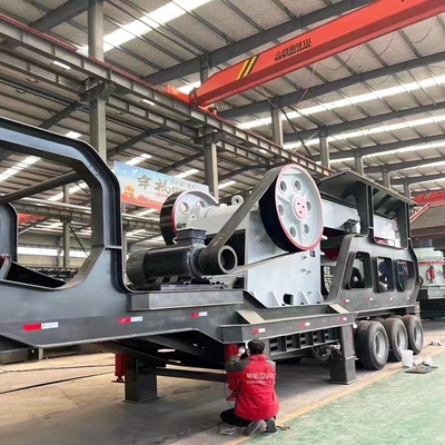 YD938E69/YD1142E710/YD1349E912 150-300tph Κινητό θραυστήρα σαγόνων για πέτρα χρυσού μετάλλου πετρώματος