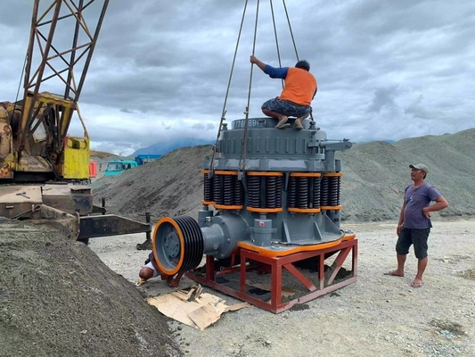 60-300tph Ore Spring Cone Crusher με κινητήρα εναλλακτικού ρεύματος